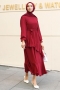 Antona Bordo Şifon Elbise