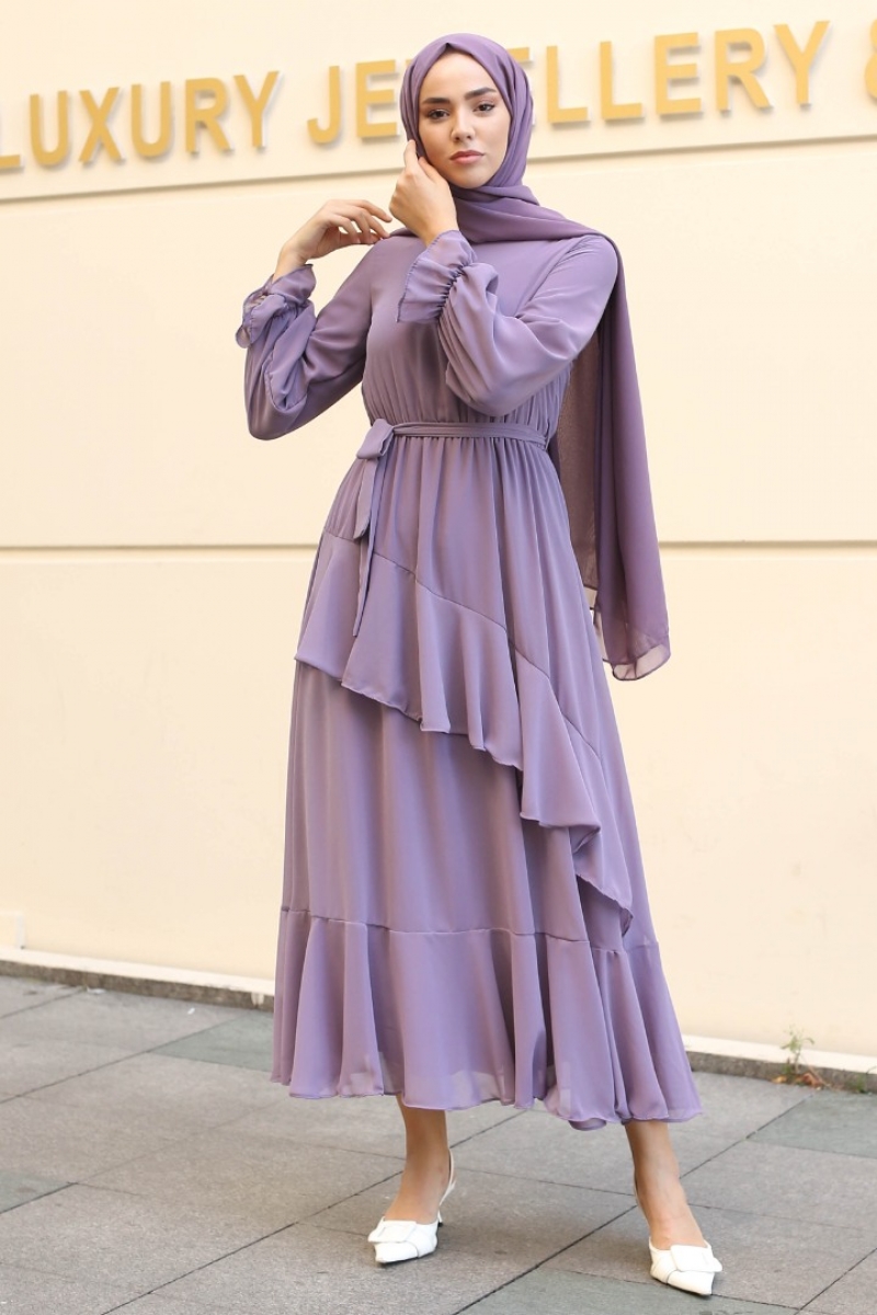 Antona Mor Şifon Elbise