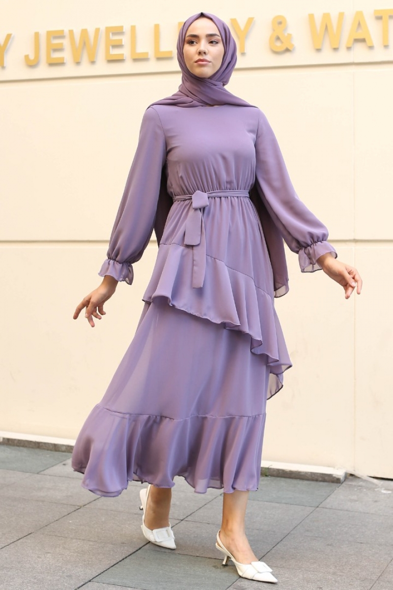 Antona Mor Şifon Elbise