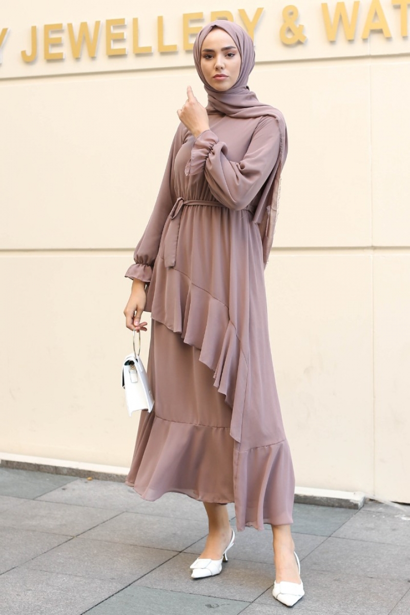 Antona Vizon Şifon Elbise