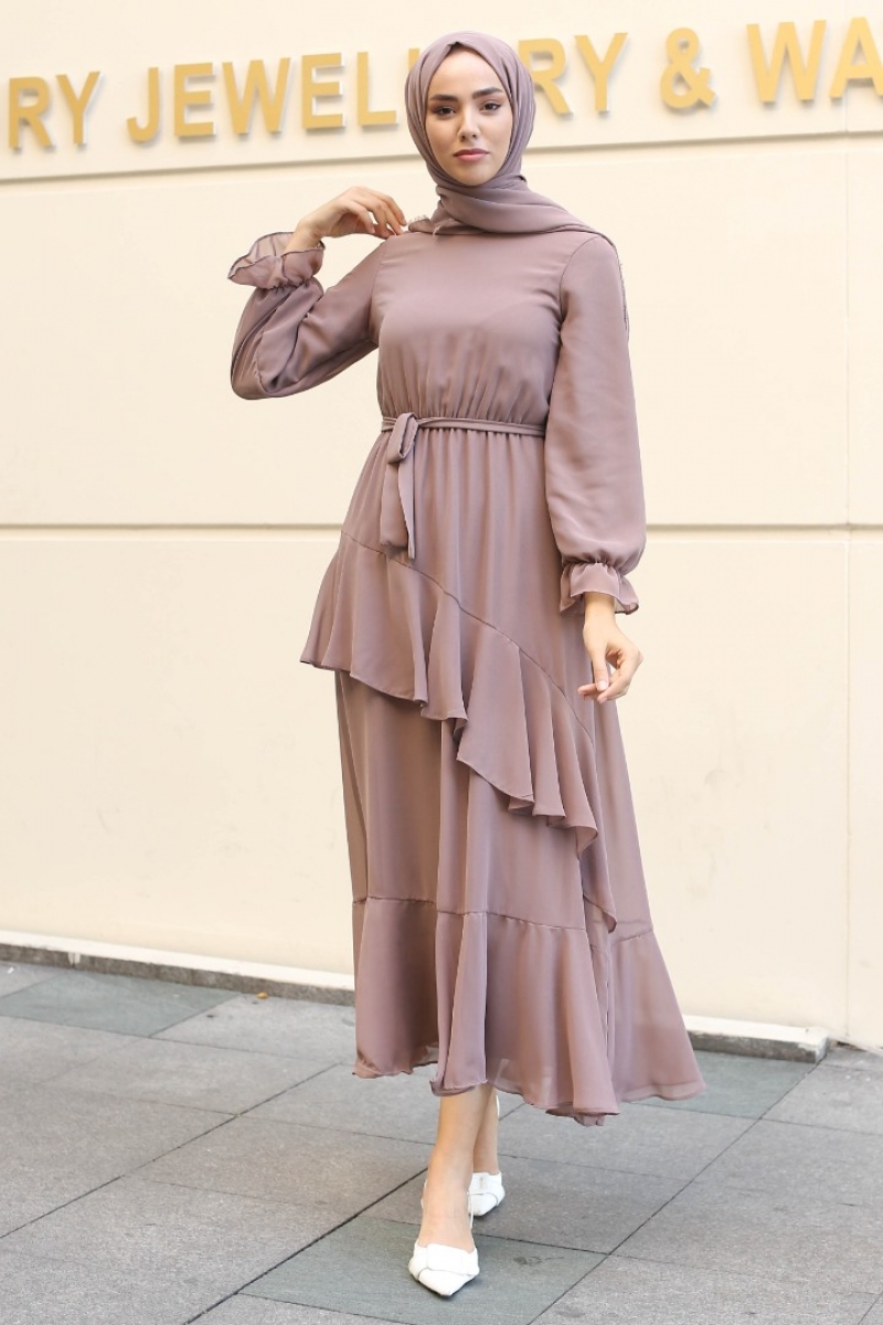 Antona Vizon Şifon Elbise