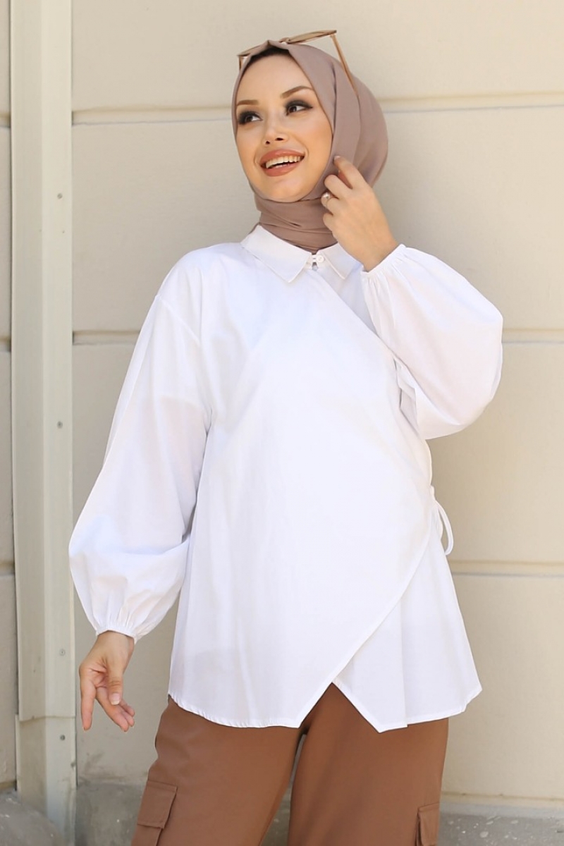 Anuva Beyaz Tunik