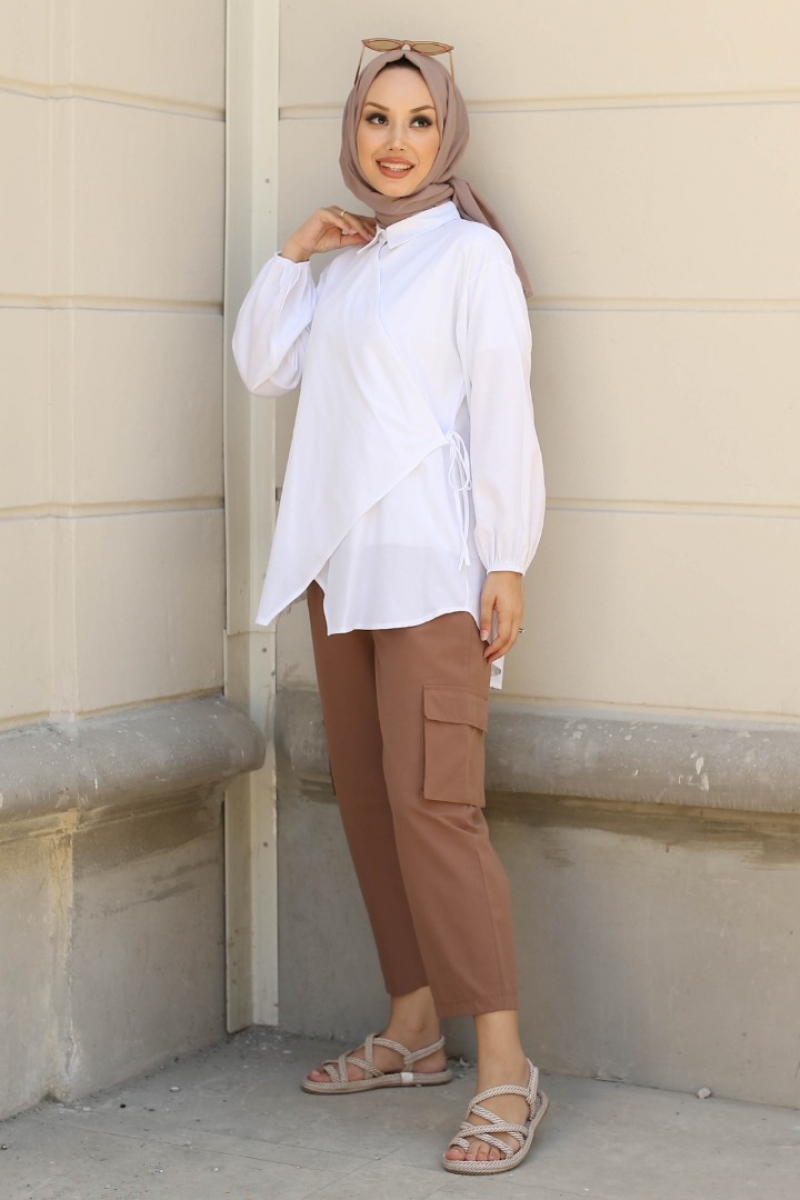 Anuva Beyaz Tunik