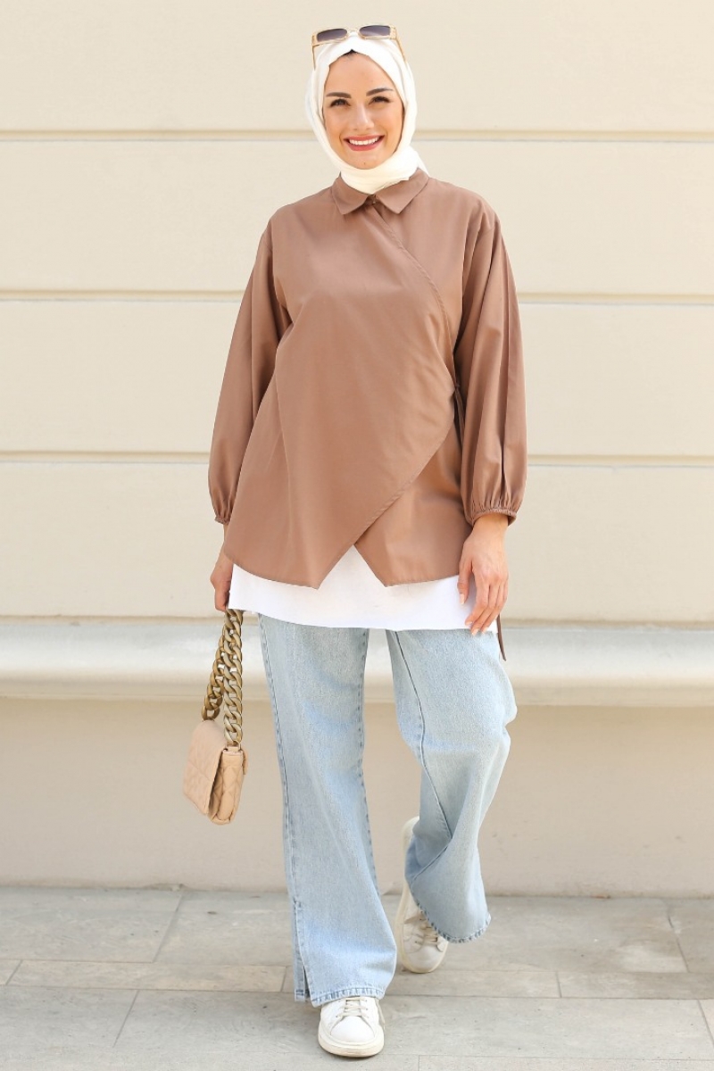 Anuva Açık Kahverengi Tunik