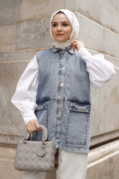 April Mavi Kot Yelek