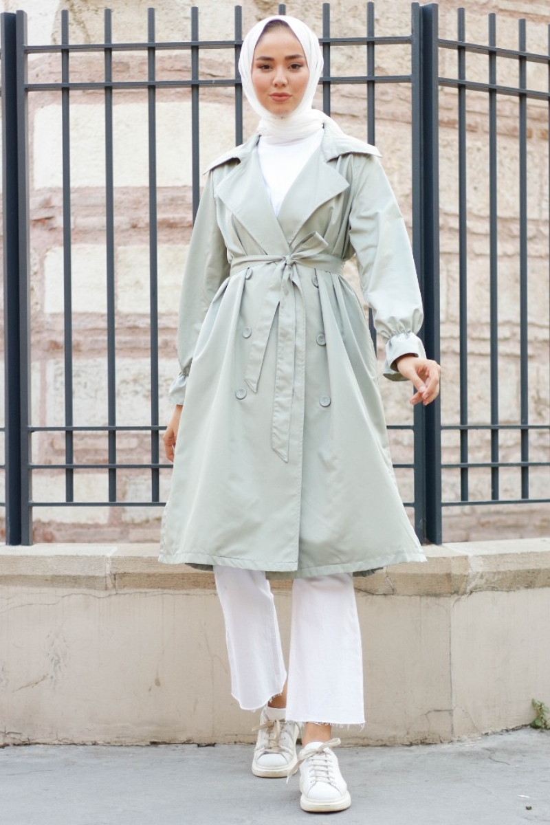 Ariana Mint Yeşili Trençkot