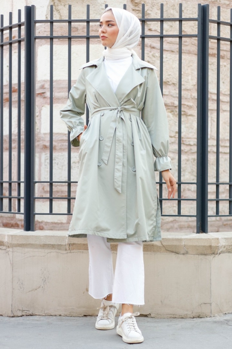 Ariana Mint Yeşili Trençkot