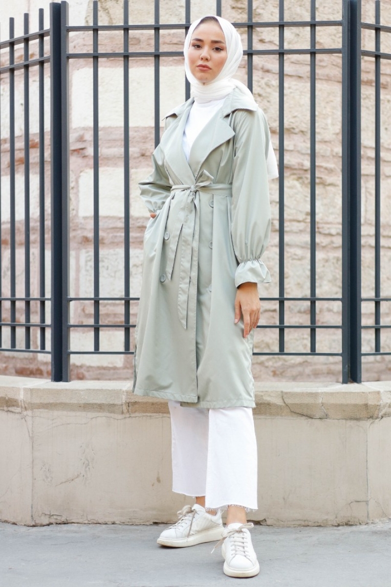 Ariana Mint Yeşili Trençkot