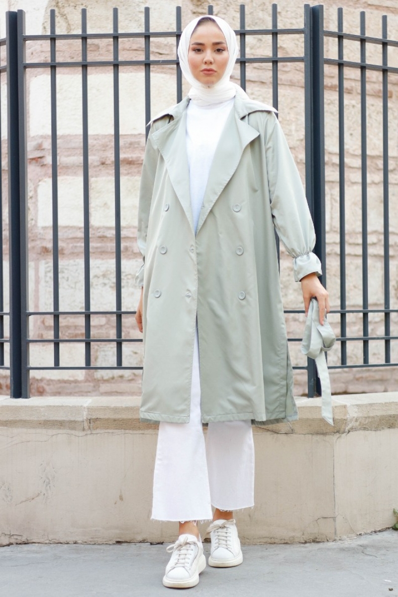 Ariana Mint Yeşili Trençkot