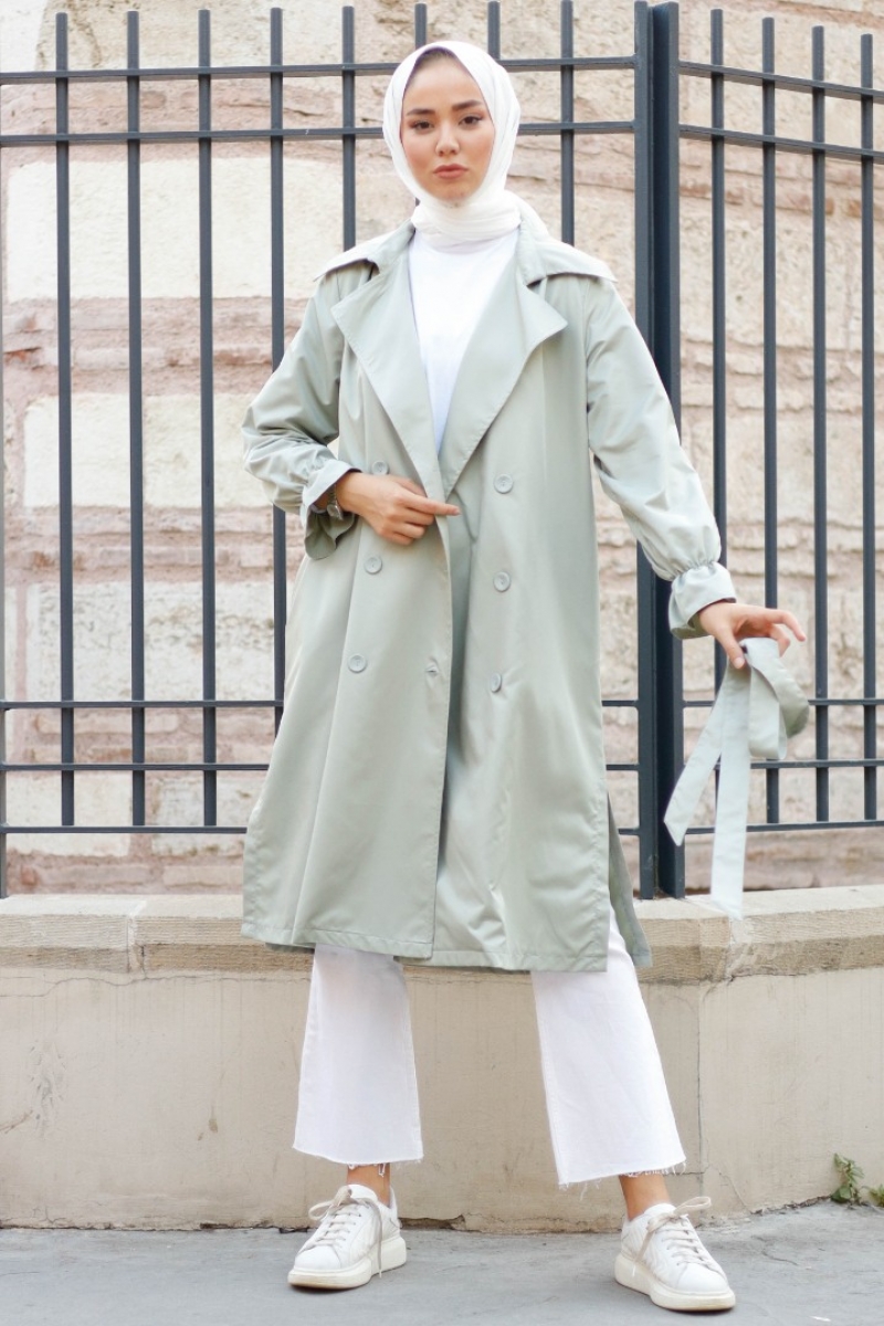 Ariana Mint Yeşili Trençkot