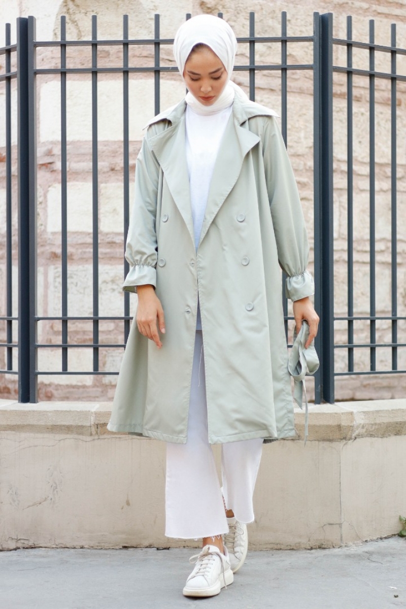 Ariana Mint Yeşili Trençkot