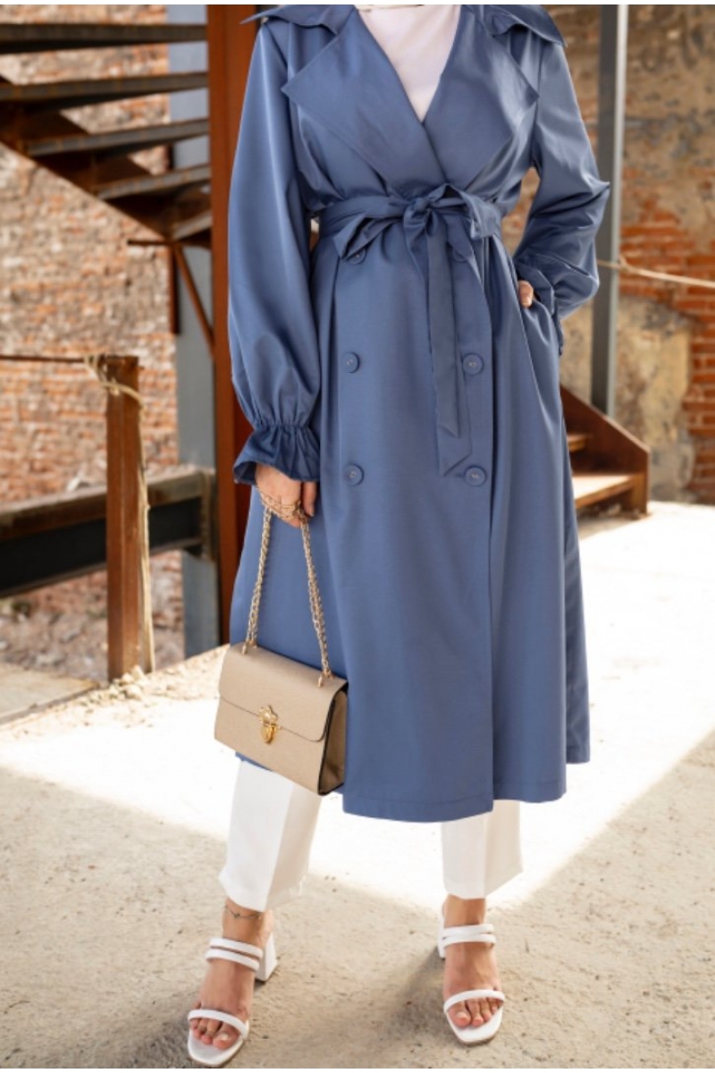 Ariana İndigo Trençkot