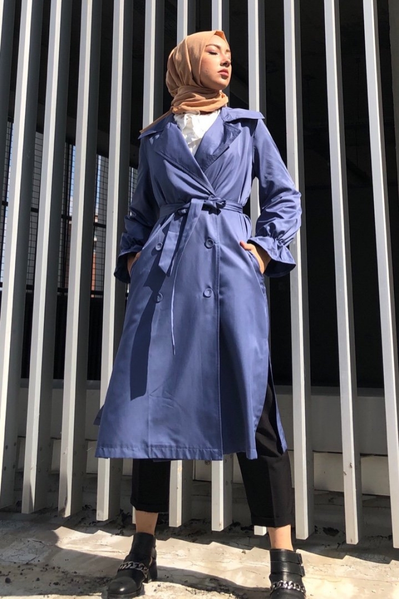 Ariana İndigo Trençkot
