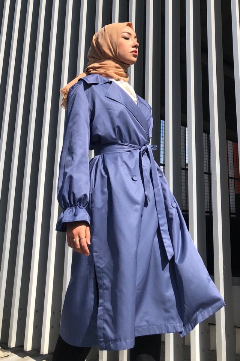 Ariana İndigo Trençkot