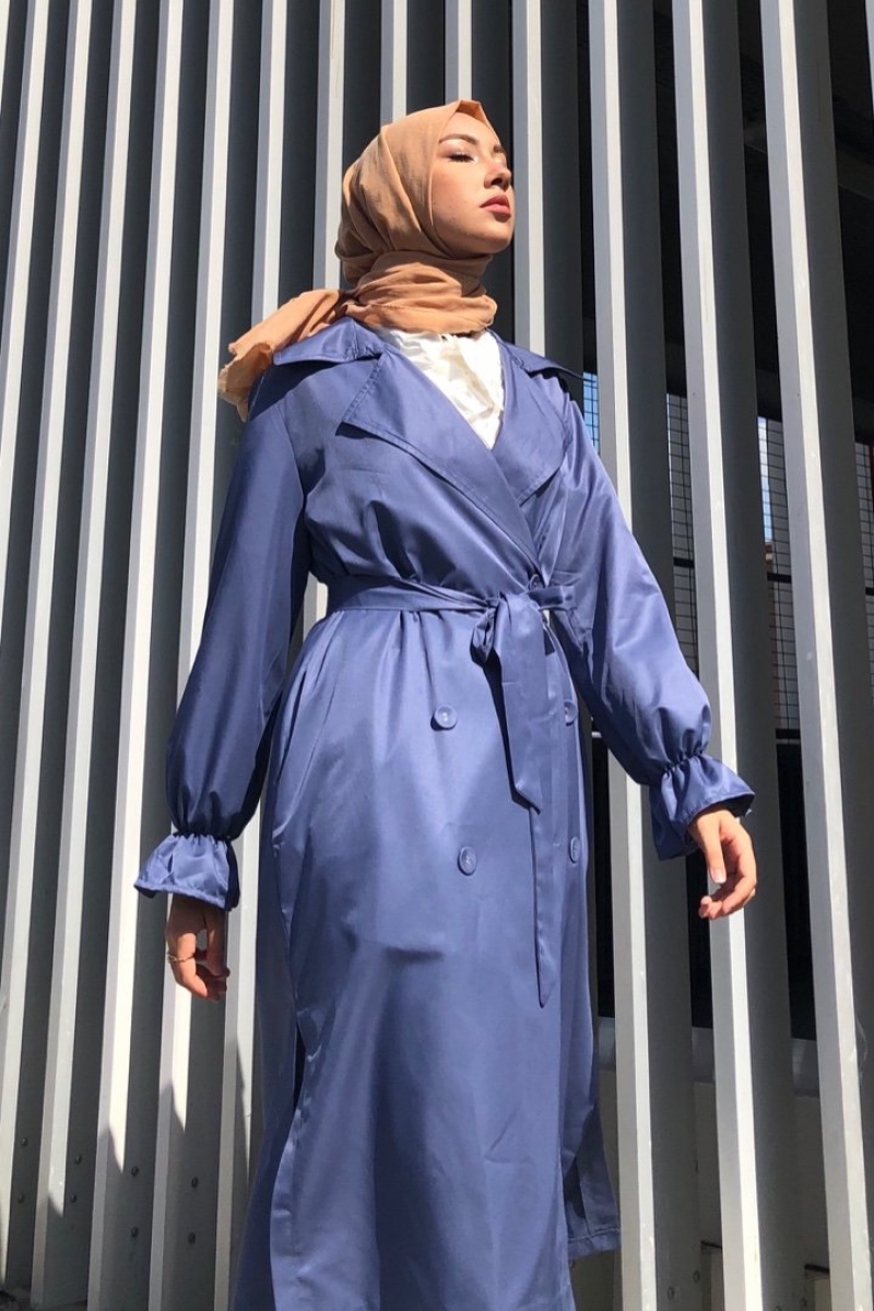 Ariana İndigo Trençkot