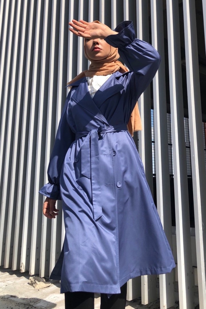 Ariana İndigo Trençkot