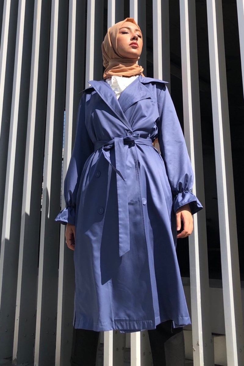 Ariana İndigo Trençkot