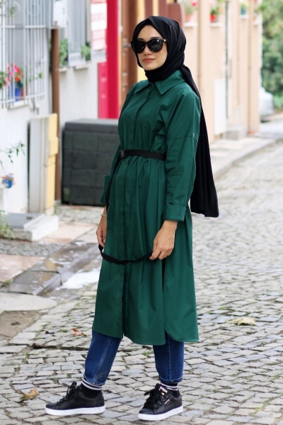Zümrüt Yeşili Arya Tunik