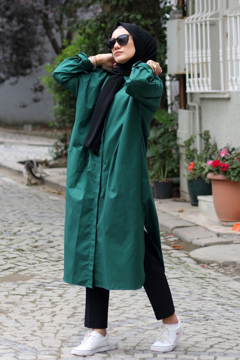 Zümrüt Yeşili Arya Tunik