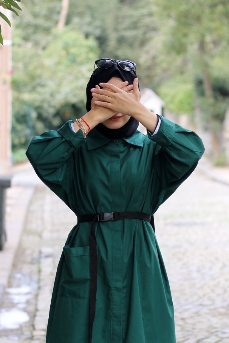 Zümrüt Yeşili Arya Tunik