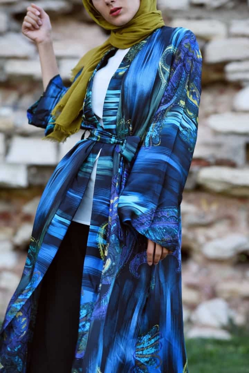 Mavi Atmosfer Kimono