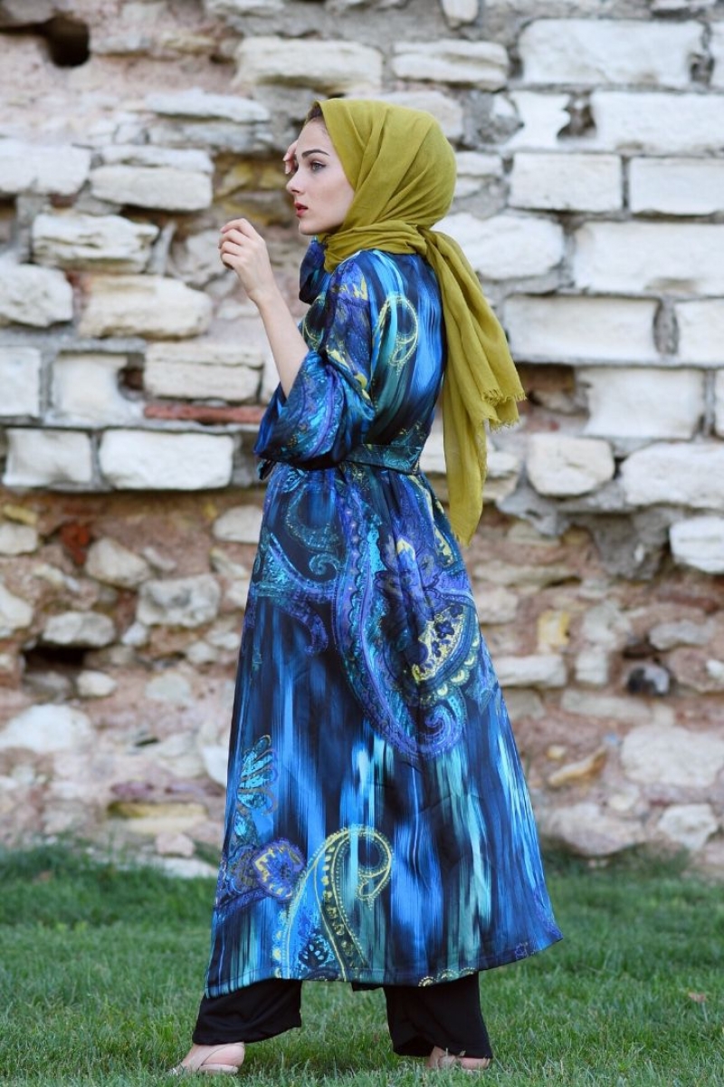 Mavi Atmosfer Kimono