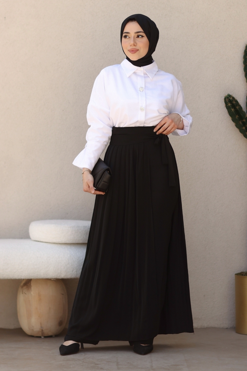 Ava Siyah Etek Pantolon