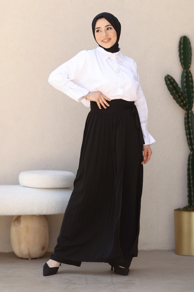 Ava Siyah Etek Pantolon