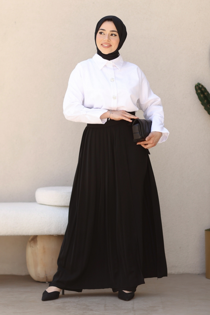 Ava Siyah Etek Pantolon