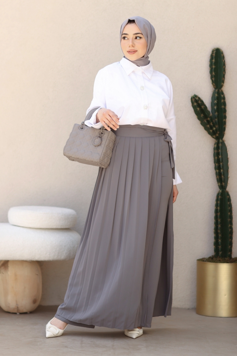 Ava Antrasit Etek Pantolon