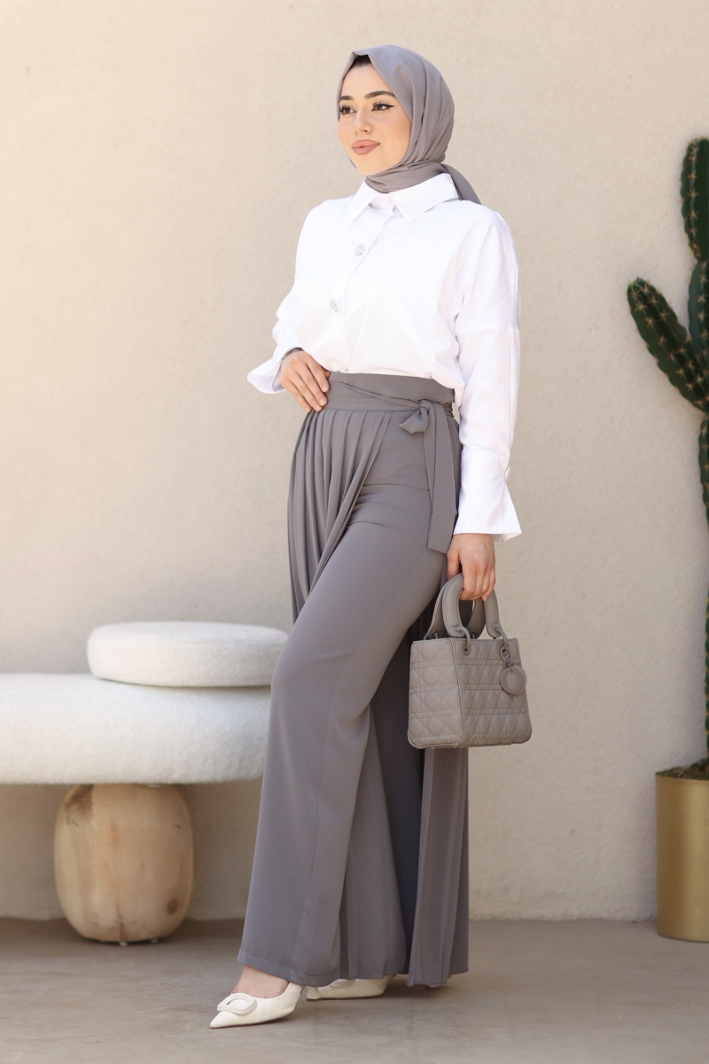 Ava Antrasit Etek Pantolon