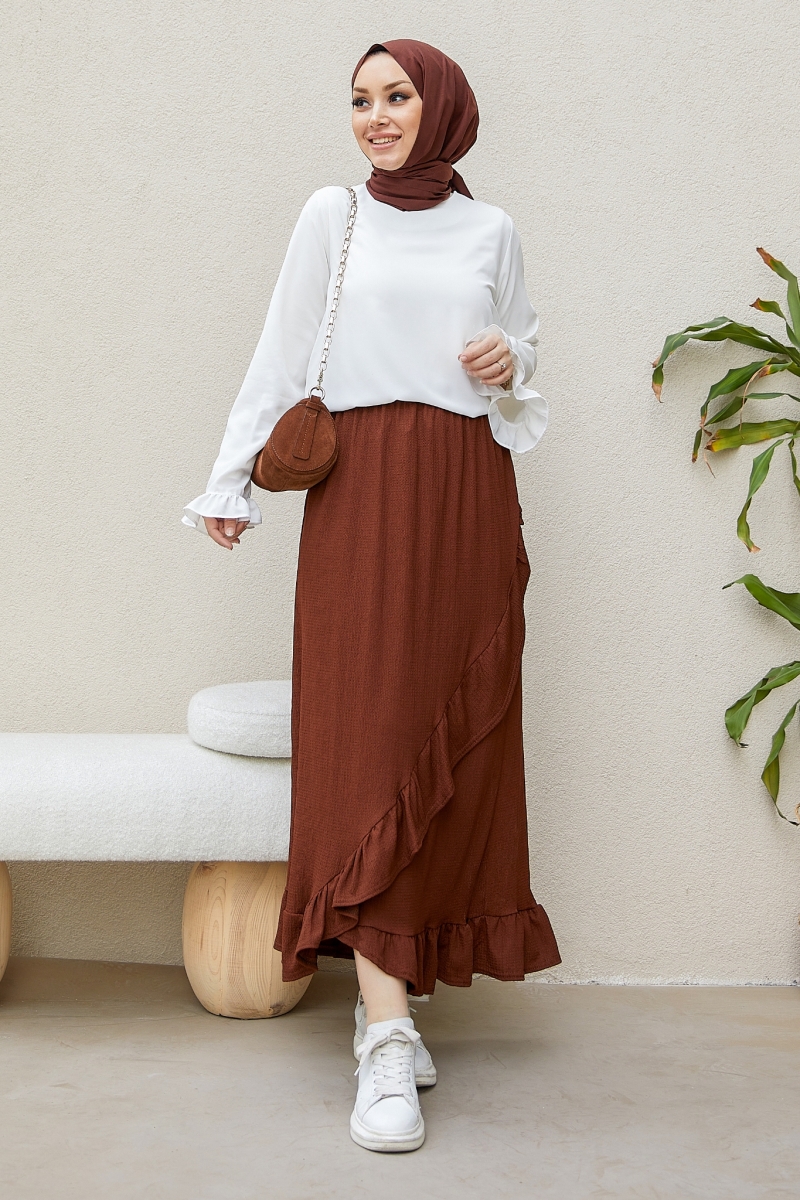 Avina Kahverengi Etek