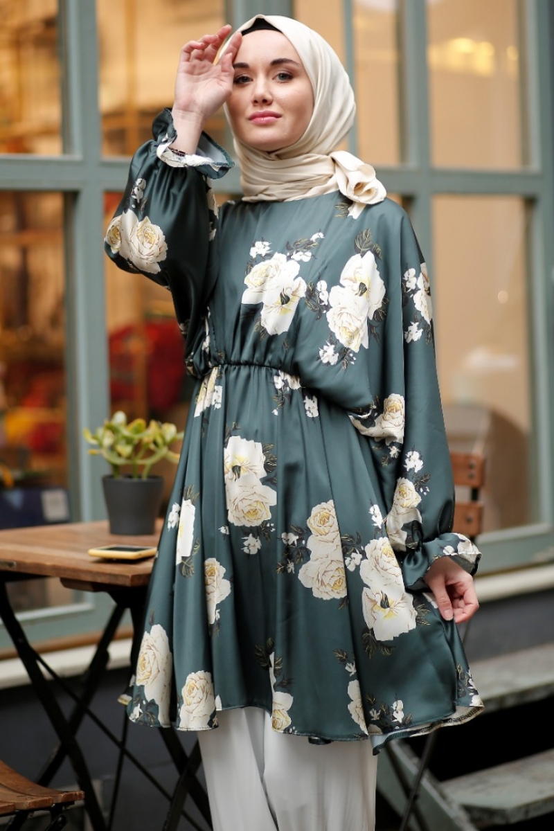 Bahar Çam Yeşili Tunik