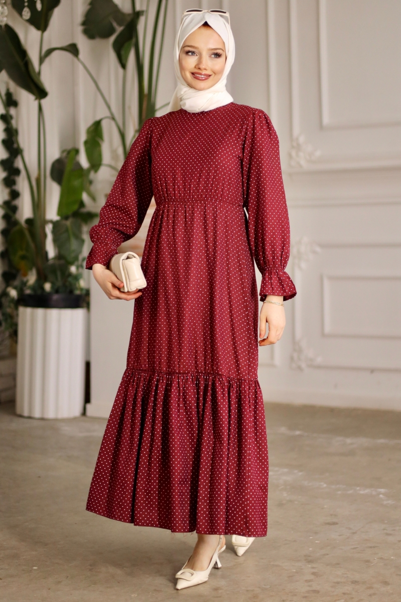 Banto Bordo Viskon Elbise