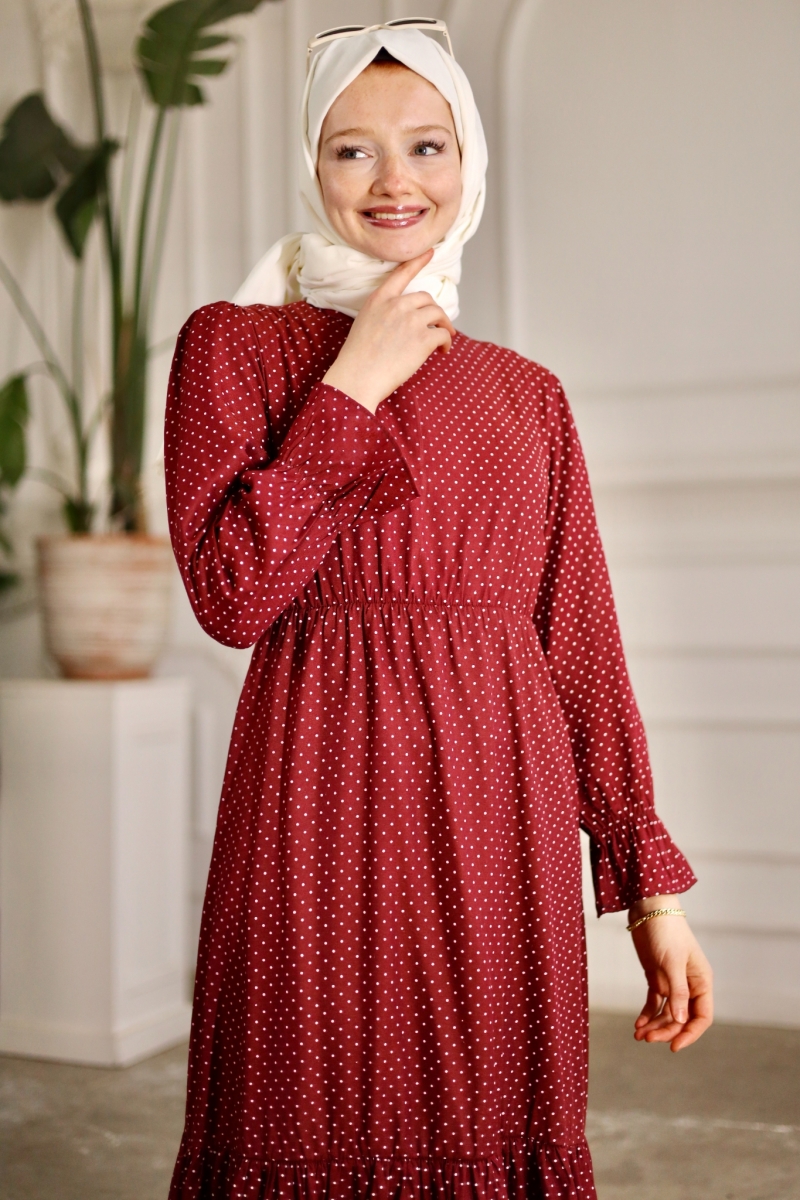 Banto Bordo Viskon Elbise