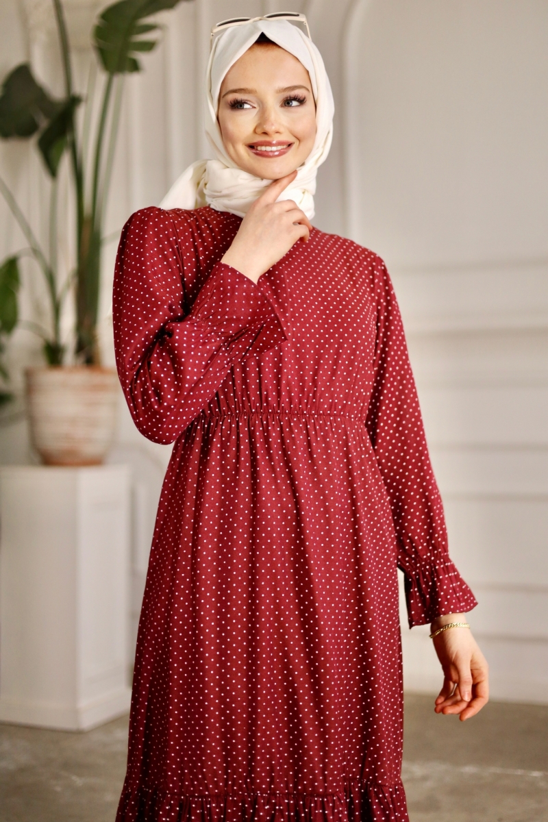 Banto Bordo Viskon Elbise