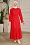 Banto Kırmızı Viskon Elbise