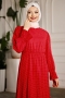 Banto Kırmızı Viskon Elbise
