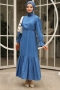Banto Mavi Viskon Elbise