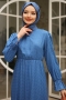 Banto Mavi Viskon Elbise