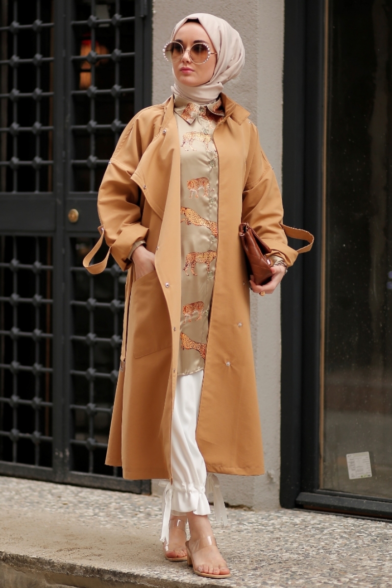 Barbara Camel Trençkot