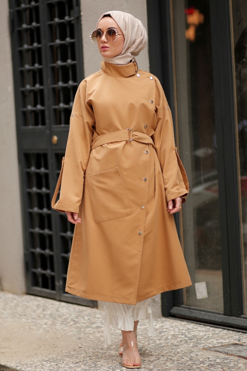 Barbara Camel Trençkot