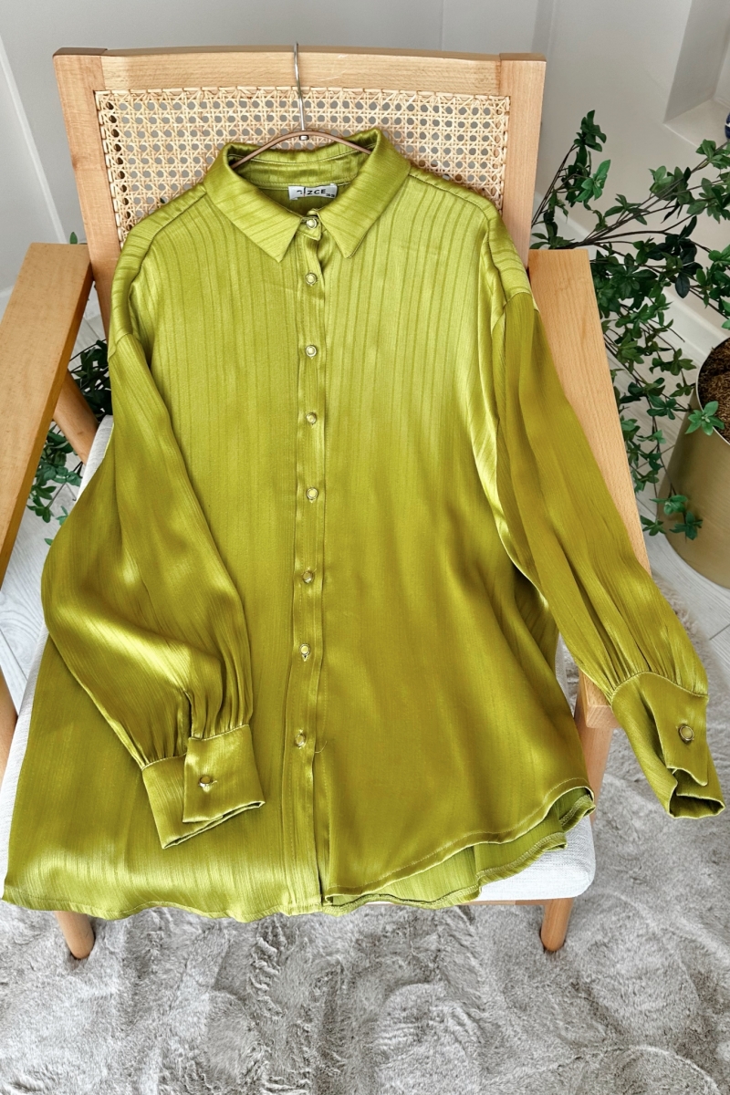 Belen Yağ Yeşili Tunik