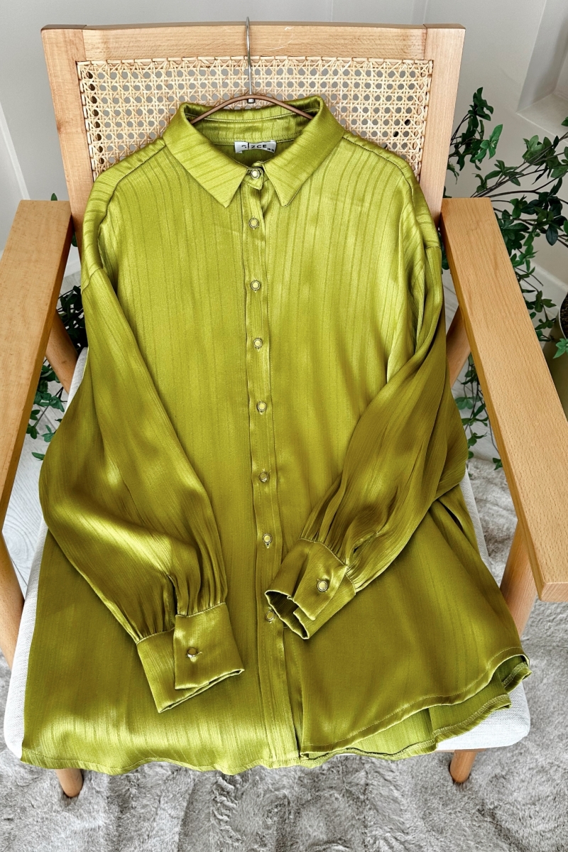 Belen Yağ Yeşili Tunik