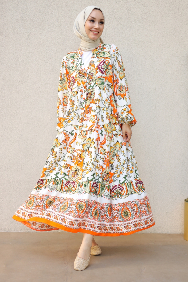 Belinda Turuncu Elbise