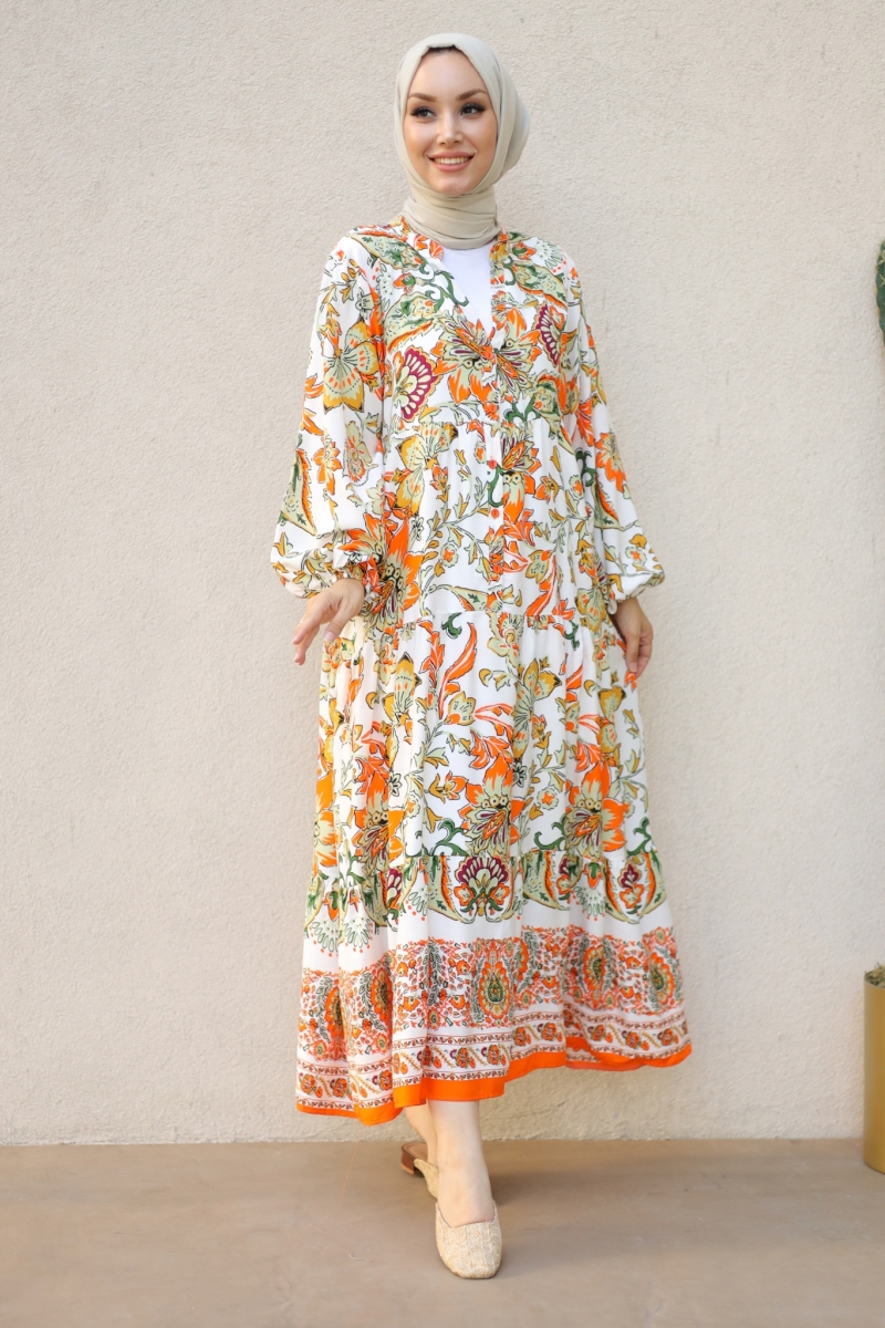 Belinda Turuncu Elbise