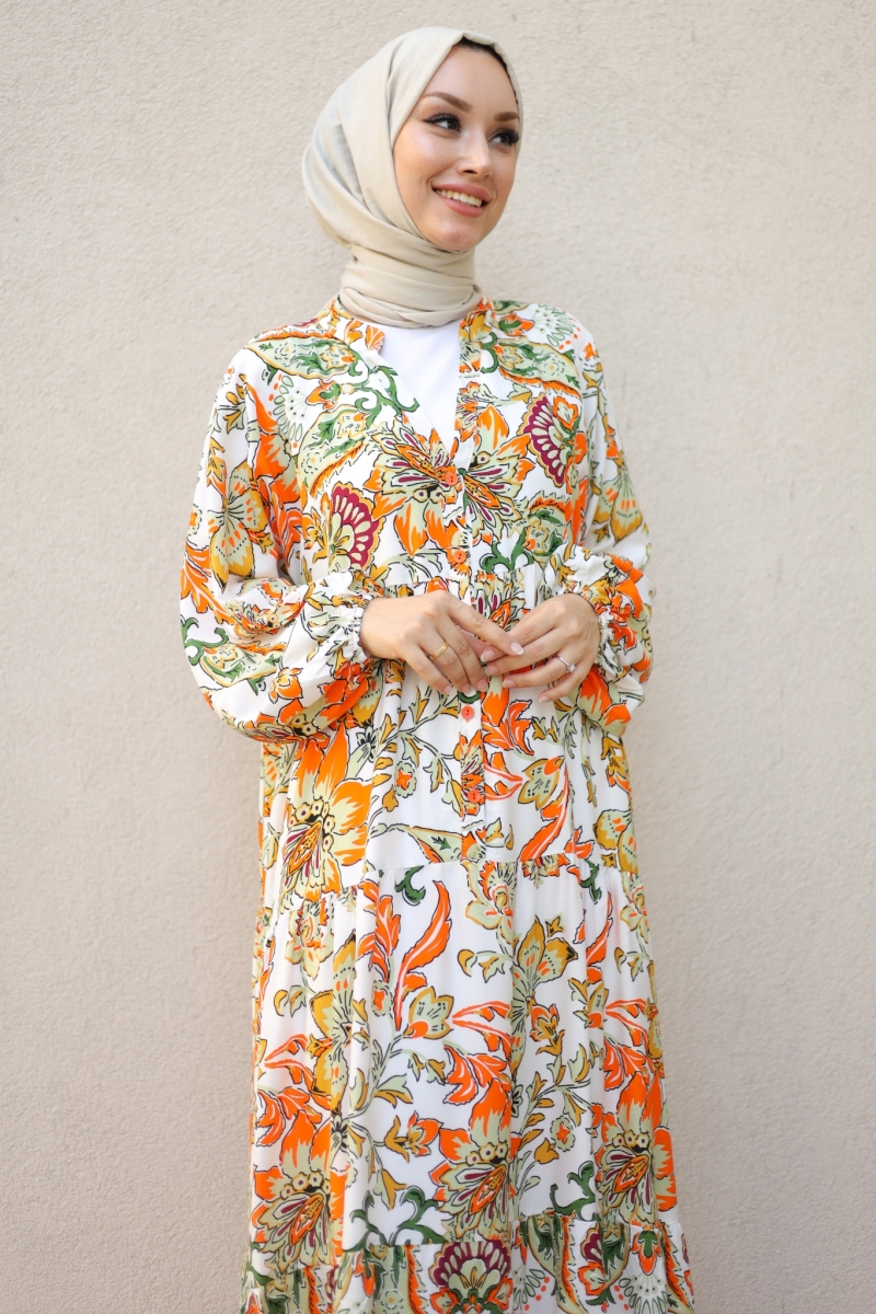 Belinda Turuncu Elbise