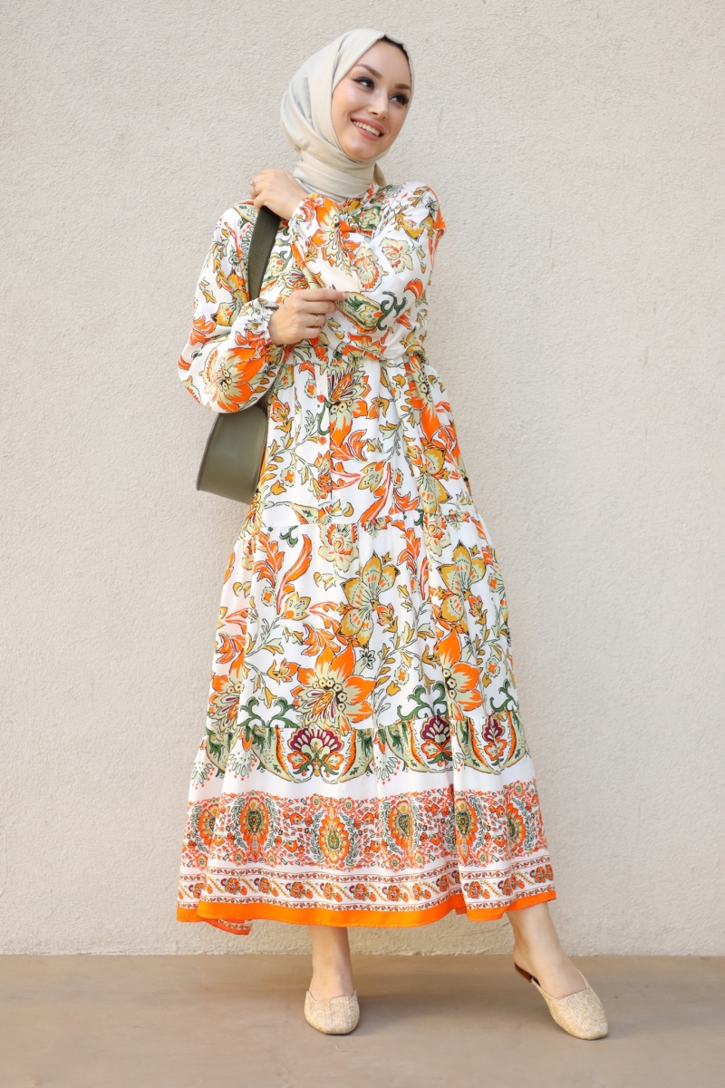 Belinda Turuncu Elbise