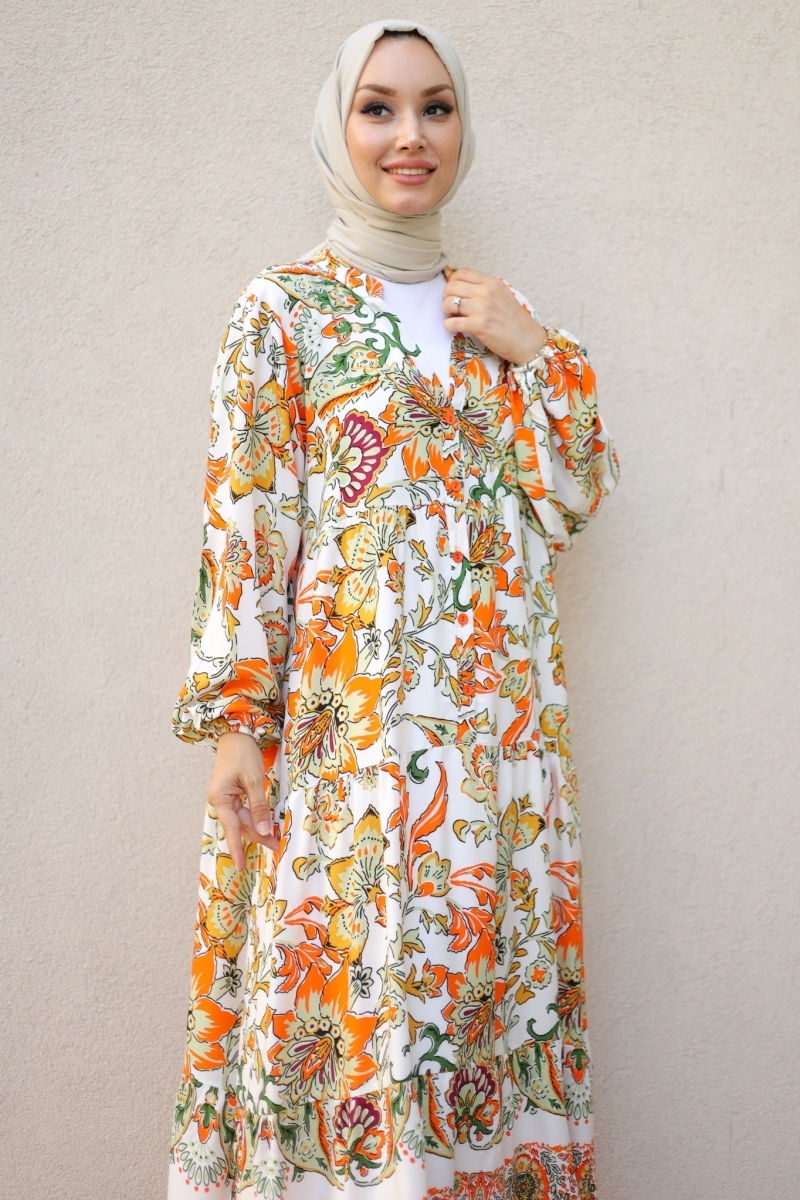 Belinda Turuncu Elbise