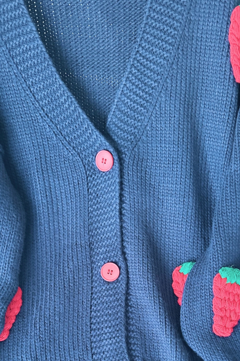 Belkıs Lacivert Triko Hırka